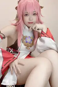 Coser Rizuna's Yae Miko Cosplay (91P) - Captivating Beauty from Genshin Impact - image 10