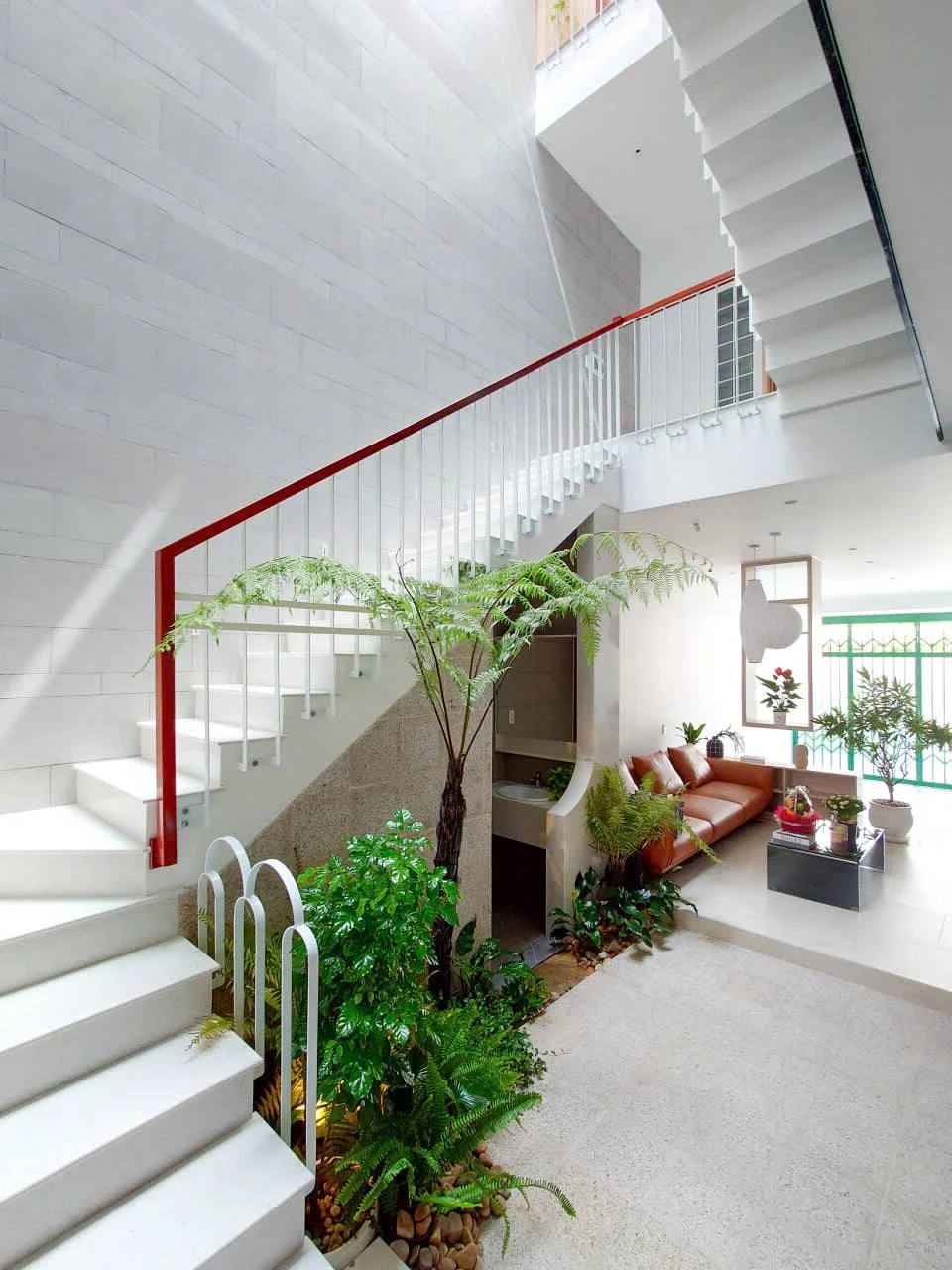 A Serene 4-Story Townhouse Design Infused with Traditional Western Vietnamese Soul