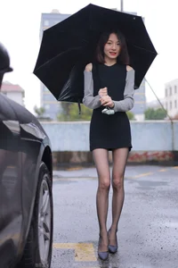 IESS Xiao Liu Rain Series: Atmospheric Black Silk Photography Collection - image 75