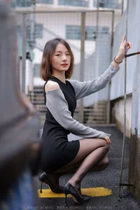 IESS Xiao Liu Rain Series: Atmospheric Black Silk Photography Collection - image 74