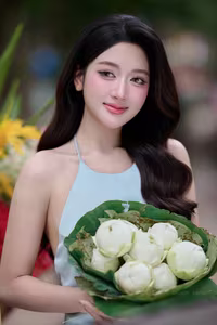 VGU No.146: Enchanting Vietnamese Beauty A Vision of Grace and Elegance with Fresh Blooms - image 5