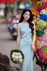 VGU No.146: Enchanting Vietnamese Beauty A Vision of Grace and Elegance with Fresh Blooms - image 1
