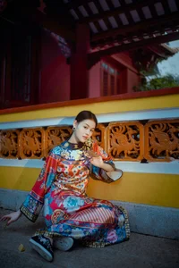 Timeless Elegance of Man Li by the Red Wall - YiTuYu Vol.8871 - image 1