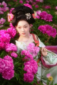 Elegant Floral Portraits with Li Zhi Xiao Ye: Romantic Peony Garden Aesthetic Vol.9113 - image 7