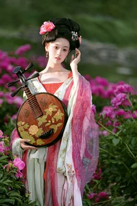 Elegant Floral Portraits with Li Zhi Xiao Ye: Romantic Peony Garden Aesthetic Vol.9113 - image 0