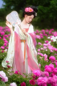 Elegant Floral Portraits with Li Zhi Xiao Ye: Romantic Peony Garden Aesthetic Vol.9113 - image 10