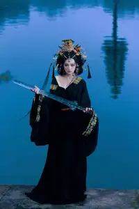 YiTuYu Vol.8704 Xiao Hong: Mysterious Traditional Beauty with Pipa by the Lake - image 15