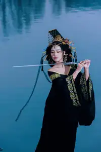 YiTuYu Vol.8704 Xiao Hong: Mysterious Traditional Beauty with Pipa by the Lake - image 2