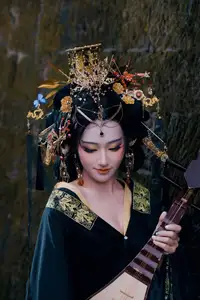 YiTuYu Vol.8704 Xiao Hong: Mysterious Traditional Beauty with Pipa by the Lake - image 5