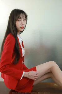 IESS Tuan Tuan Red Dress Office Lady Series - Elegant Long Legs Fashion Photography - image 8