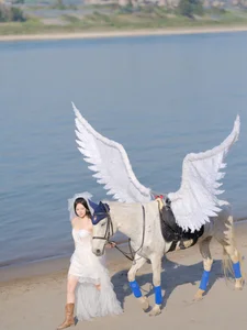 Ethereal Pegasus Muse by the Sea - YiTuYu Art Language Vol.8882 - image 1