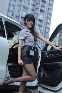 Elegant Fashion Photography Featuring Wanping in a Stylish Mini Leather Skirt from IESS Collection - image 42