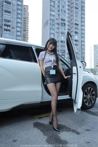 Elegant Fashion Photography Featuring Wanping in a Stylish Mini Leather Skirt from IESS Collection - image 71