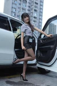 Elegant Fashion Photography Featuring Wanping in a Stylish Mini Leather Skirt from IESS Collection - image 73