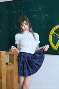 XiuRen No.10750 Zoe You You: Alluring Schoolgirl in Uniform with Seductive Black Stockings - image 4