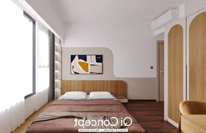 Elegant Akari City 2-Bedroom Interior Design Featuring Soft Curved Aesthetics and Space Optimization - image 13
