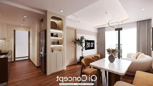 Elegant Akari City 2-Bedroom Interior Design Featuring Soft Curved Aesthetics and Space Optimization - image 5