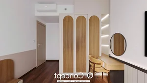 Elegant Akari City 2-Bedroom Interior Design Featuring Soft Curved Aesthetics and Space Optimization - image 6