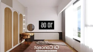 Elegant Akari City 2-Bedroom Interior Design Featuring Soft Curved Aesthetics and Space Optimization - image 12
