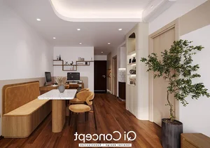Elegant Akari City 2-Bedroom Interior Design Featuring Soft Curved Aesthetics and Space Optimization - image 4