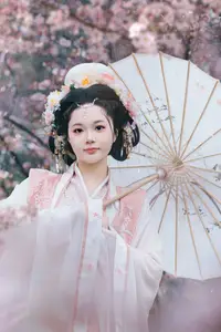 Jiao Tang Ma Qi Duo: Graceful Hanfu Beauty Amidst Spring Blossoms, YiTuYu Vol.8761 - image 5