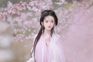 YiTuYu Vol.8754: Chi Yan Zai Zhe Li - Ethereal Ancient Beauty Amidst White Blossoms - image 1