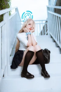 Captivating Asuna Ichinose Cosplay by Er Zuo Nisa: Blue Archive Student Uniform Edition - High-Quality Anime Character Inspiration - image 16