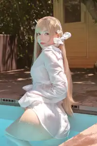 Coser Peach milky: Dive into the allure of Viper Bikini by the pool - Exclusive Collection - image 13