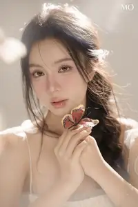 VGU No.195 Ethereal Beauty MO: Captivating Portrait of a Gentle Muse Amidst Romantic Flowers. - image 2