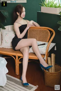 Yunzhi in Elegant Satin Blue High Heels - IESS Exclusive Fashion Photography Series - image 79