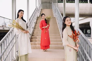 Vietnamese Beauty Queens Showcase Elegant Ao Dai Trends for Spring 2025 - image 3
