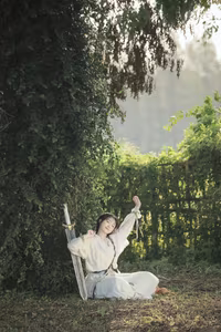 YiTuYu Vol.8273: Chun Yu – Ethereal Wuxia Beauty and Serene Warrior at Sunset - image 17