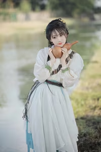 YiTuYu Vol.8273: Chun Yu – Ethereal Wuxia Beauty and Serene Warrior at Sunset - image 13