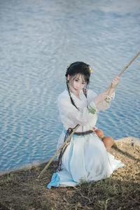 YiTuYu Vol.8273: Chun Yu – Ethereal Wuxia Beauty and Serene Warrior at Sunset - image 7