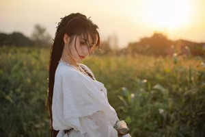 YiTuYu Vol.8273: Chun Yu – Ethereal Wuxia Beauty and Serene Warrior at Sunset - image 6