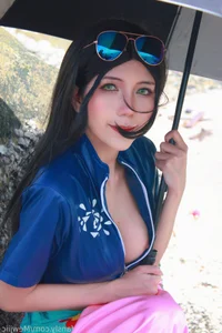 Captivating Nico Robin Cosplay by lMusicl: A Sun-Drenched Seaside Adventure - image 1