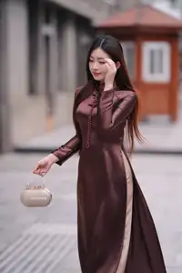 Elegant Modern Ao Dai Beauty Captivates on City Streets | Graceful & Alluring 1000025274 - image 6