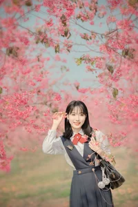 Elegant Spring Portraiture: Jian Xiao Cheng in Art Language Vol.9389 – Serenity Under the Red Cherry Tree - image 19