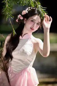 Discover the gentle charm of an Asian beauty in elegant attire, exuding grace and allure 1000025175 - image 8
