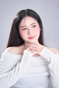 Serene Beauty of a Gentle Girl Explore Pure Charm and Dreamy Aura in a Minimalist Portrait - image 2