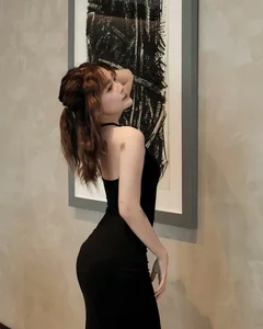 Rich Kid Chao Transitions from Cute to Seductive in Deep-Cut Dress - image 4