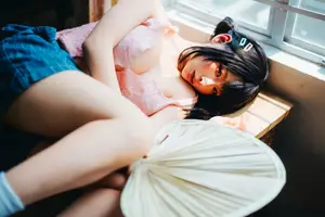 Coser Chunmomo's Dreamy Selfie Moments Part02: Captivating Beauty by the Window - image 1