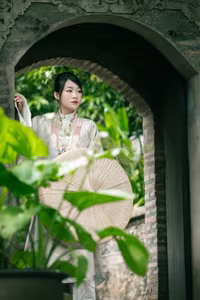 VGU No.157: The Grace of Traditional Vietnamese Ao Dai Blending with Ancient Cultural Heritage - image 2
