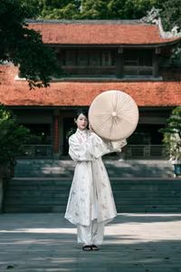 VGU No.157: The Grace of Traditional Vietnamese Ao Dai Blending with Ancient Cultural Heritage - image 6