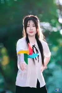 Radiant Youth: Vietnamese Girl's Bright Smile with Pinwheel in Golden Sunlight - image 3