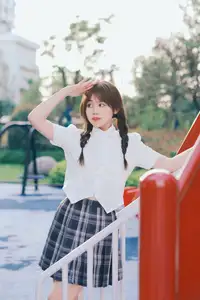 Pao Fu Xiao Fang's Radiant Youth: School Uniform at Dynamic Playground | YiTuYu Vol.8569 - image 10