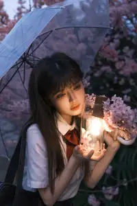 Xing Zhi Ka Tao: Dreamy Cherry Blossom Twilight with a Lantern - YiTuYu Vol.8564 - image 0