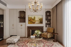 Sophisticated 110m2 Euro-American Interior Design for Begonia House at Lumiere Smart City - image 0