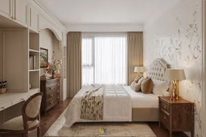 Sophisticated 110m2 Euro-American Interior Design for Begonia House at Lumiere Smart City - image 1