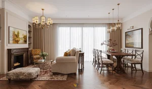 Sophisticated 110m2 Euro-American Interior Design for Begonia House at Lumiere Smart City - image 15